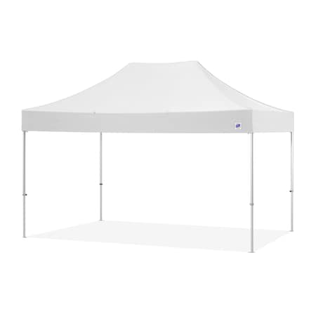 E-Z Up TAA Compliant Endeavor Shelter, 10' W x 15' L, Gray Aluminum Frame, White Vented Top END3A15VTKMCWH